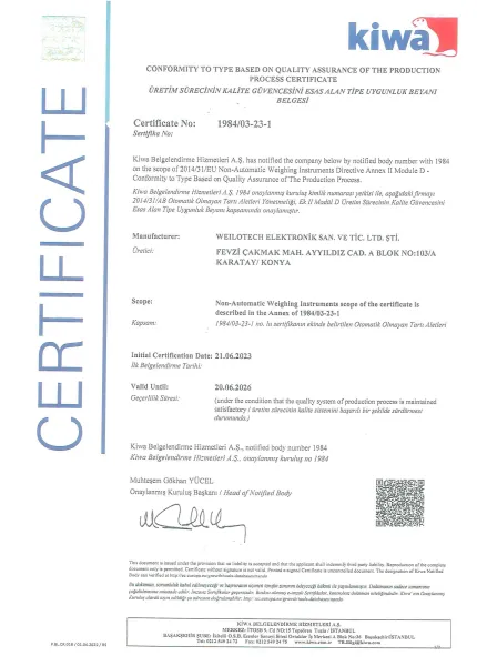 Modul D Certificate